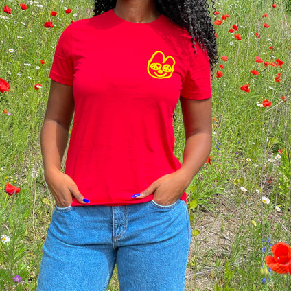 Lykke Red Peace Cat T-shirt