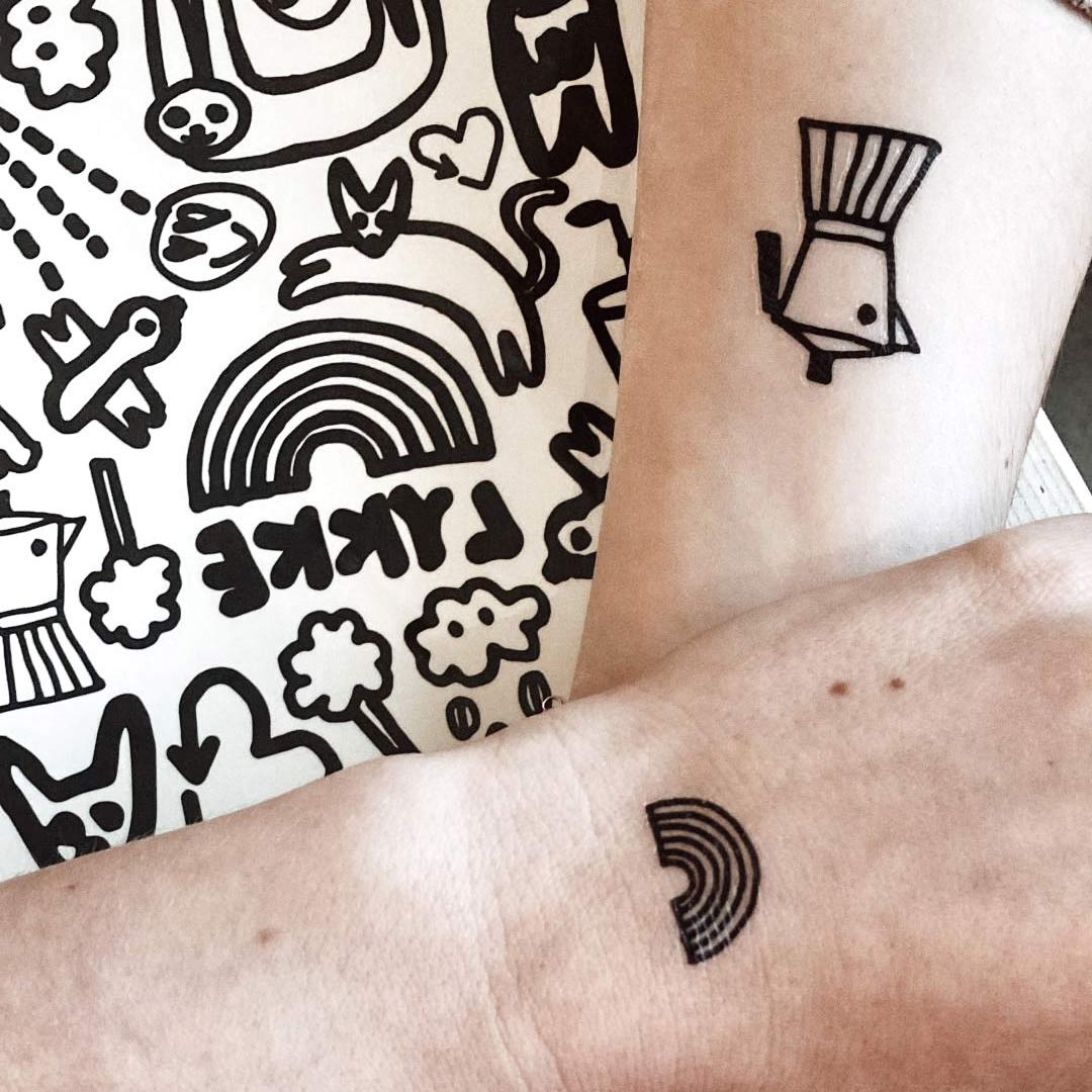 Lykke Gnuggis – Temporary tattoos - Lykke Kaffegårdar  Edit alt text